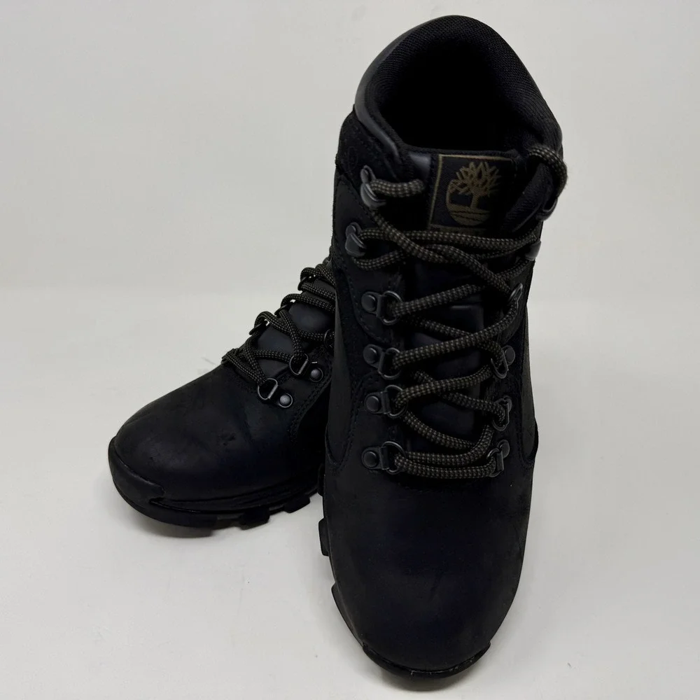Timberland White Ledge Waterproof Hiking Boots Black Leather A21AC Men's Size 8